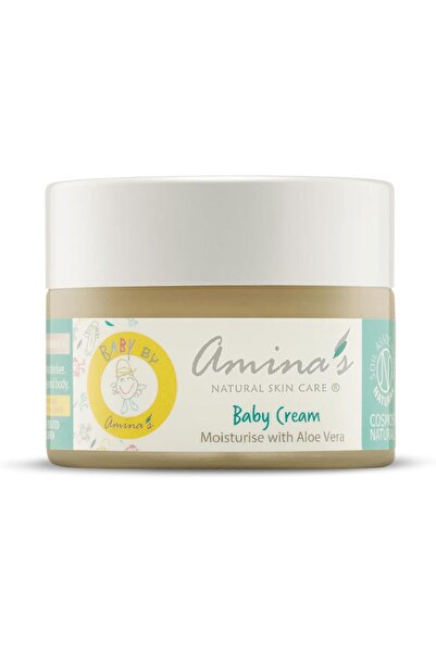 Amina's Natural Skincare Organic Baby Moisturizing Cream for Face & Body - Pe...