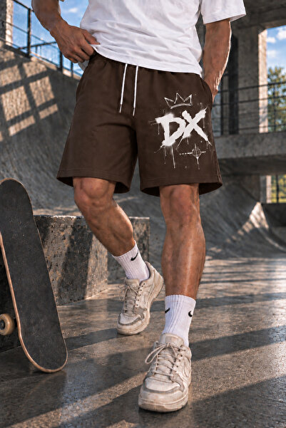 DAXİS Sportwear Company Men's Printed Shorts Loose Fit Streetwear Casual Shorts