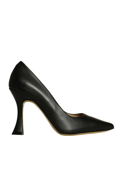 Platin Black Leather Women's Stiletto