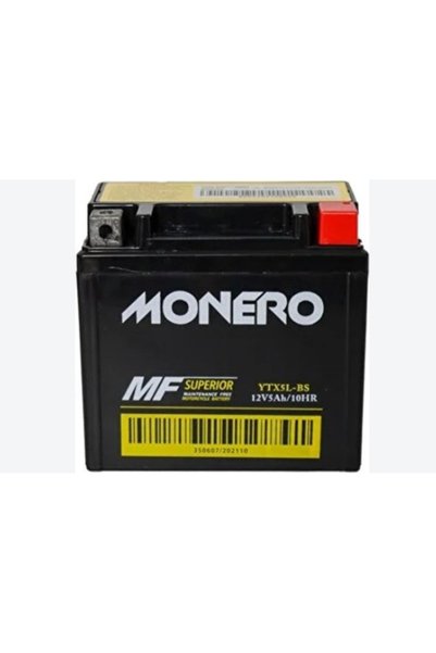 Genel Markalar MONERO 12/5 AMP YTX5L-BS MOTOSİKLET AKÜSÜ