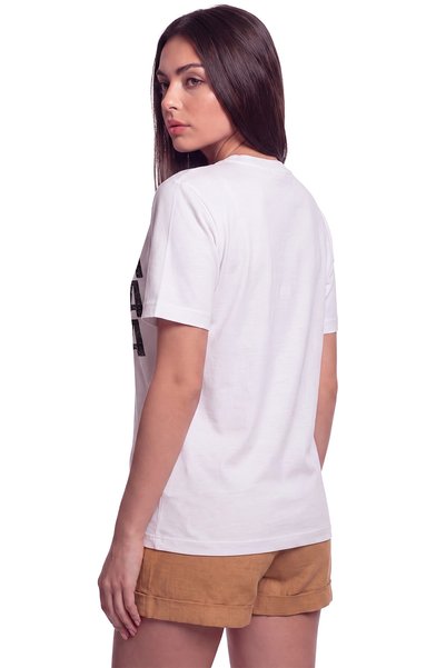 Color Luxe Women's Mama Printed Leopard Pattern Relaxed Fit T-Shirt White