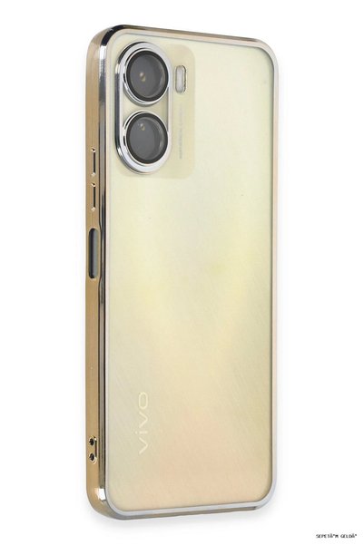 New Face حافظة SPT-GLD Newface Vivo Y16 من السيليكون مع عدسة (142245) - ذهبي