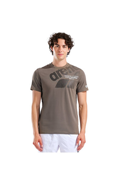 ARENA Logo Erkek Kahverengi Günlük Stil T-Shirt 011000250