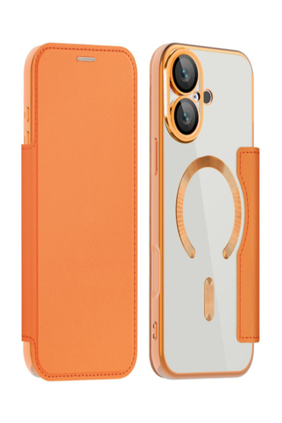 AUDIOX MagFlip Chrome » iPhone 17 - Husa MagBook, RFID protect, Leather frame |