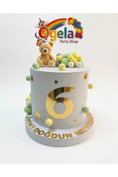 OGELAPARTY Kişiye Özel İsimli Maket Pasta - Yaşa özel Fotoğraf Konsepti-Figür...