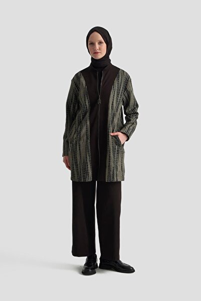Armine TREND Simli Leopar Desenli Garnili Gold Fermuar Detaylı Pantolonlu İki...