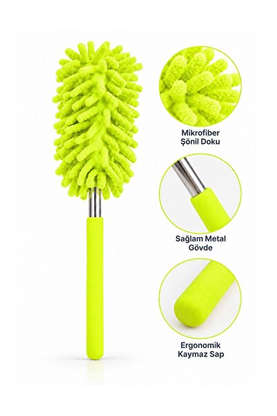 omilife Mikrofiber Makarna Mop Toz Alma Paspası Tüy Toplayıcı Çok Amaçlı Temizlik Mopu