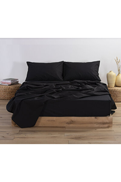 Nef Nef Homeware Nef Nef Βασικό Μαύρο Κατωσέντονο με λάστιχο 140x200+30