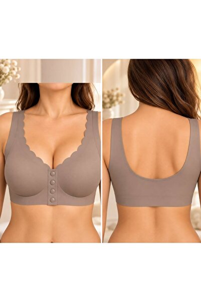 Softwearr حمالة صدر نسائية بقصّة ليزر وحزام عريض بدون أسلاك وبدون مشابك مع وس...