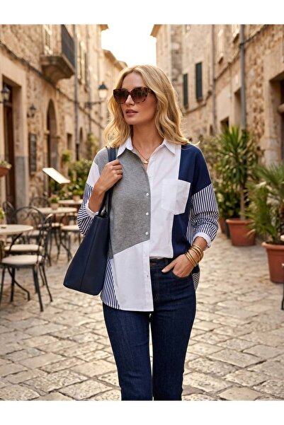 NOXS Tricou oversize cu pietre pe mâneci