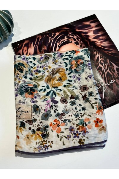 LA BOUTIQUE Organik Güz Yaz Sedrinliği Desen Şal