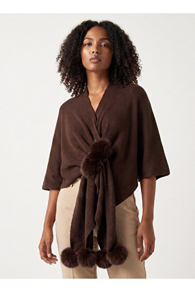FAV WRAPPED FUR DETAIL CAPE