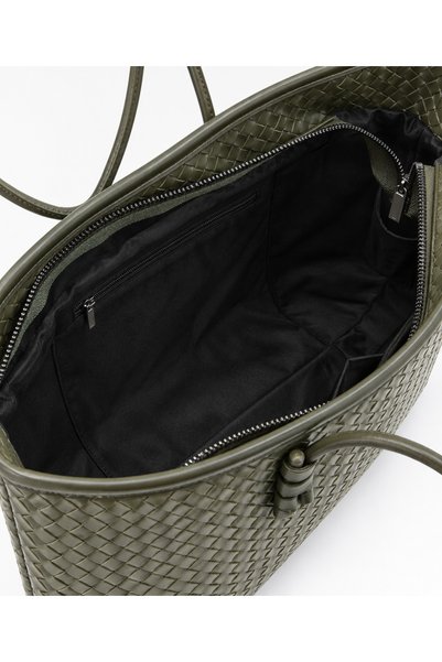 emelimin Women's Brown Knitted Patterned Large Shoulder Bag – Daily Use Tote Bag
