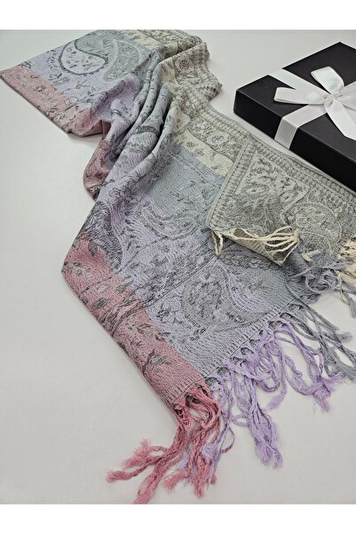 tomrisboutique Paisley Patterned Double-Sided Jacquard Woven Shawl 70 X 200 c...