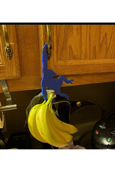 DU&ER 2-Piece Banana Hanger with Monkey Figures Kitchen Banana Holder Fruit H...