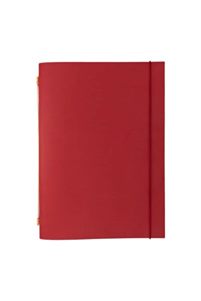 La Compagnie du Kraft Novum Organum L Red Leather Notepad - Garance