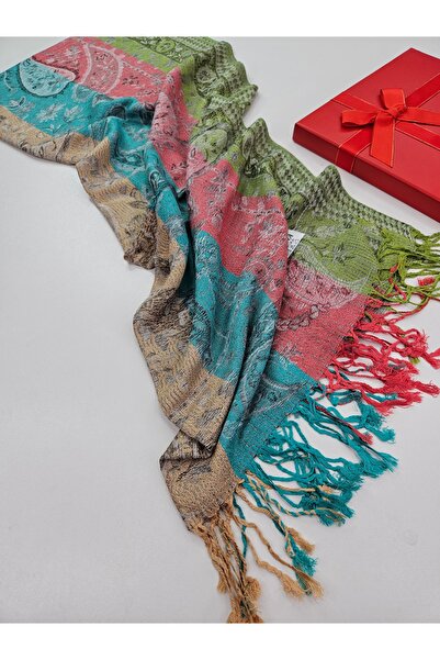 tomrisboutique Paisley Patterned Double-Sided Jacquard Woven Shawl 70 X 200 c...