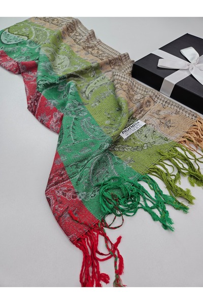tomrisboutique Paisley Patterned Double-Sided Jacquard Woven Shawl 70 X 200 c...
