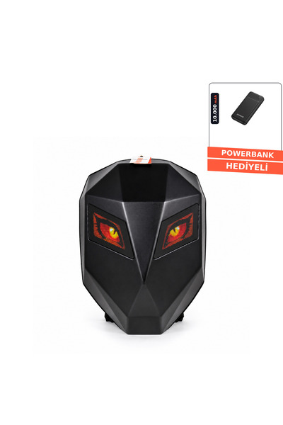 jarmend LED Gözlü Motosiklet Sırt Çantası Kask Bölmeli Sert Kabuk Motorcu Çan...
