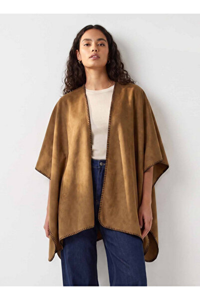FAV BLANKET STITCH SHOULDER DETAIL CAPE