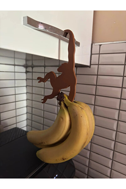 DU&ER 2-Piece Banana Hanger with Monkey Figures Kitchen Banana Holder Fruit H...