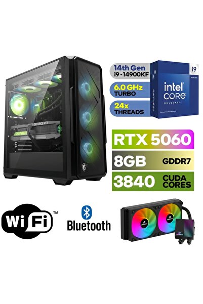 ASUS ŞAFAK-GAMİNG PC Intel Core i9 14900KF 32GB RAM RTX 5060 8GB 500GB M.2 SS...
