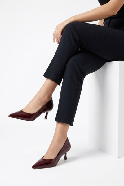 Eysha Hentor Women's Stiletto Heeled Shoes with Crocodile Pattern, Pointed To...