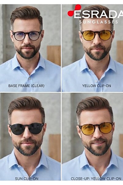ESRADA Smart Bluetooth Glasses |   Voice Translation, Music, and Phone Call |   Blue Light Protection- Clip