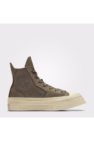 Converse Chuck 70 De Luxe Squared Unisex Haki Deri Platform Sneaker
