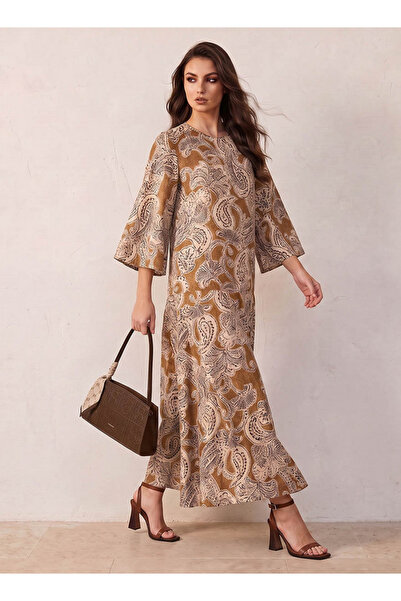 FAV PANELLED PRINTED TRAPEZE DRESS