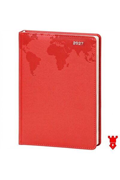 KALE PROMOSYON 2027 Dated Agenda 17X24 with World Map Image