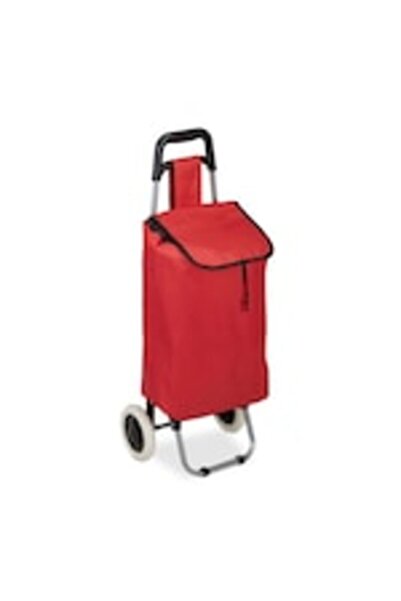 odjas Carucior cumparaturi Relaxdays, cu 2 roti, 25l, 91 x 40 x 30 cm, rosu