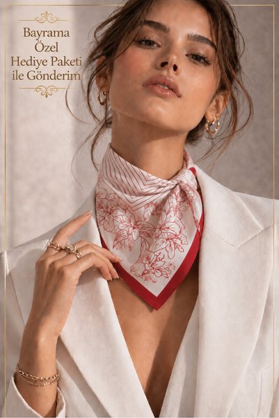 Frelyn Foulard Bandana Women's 50X50 Square Scarf Rayon Italian Stitched Neck...