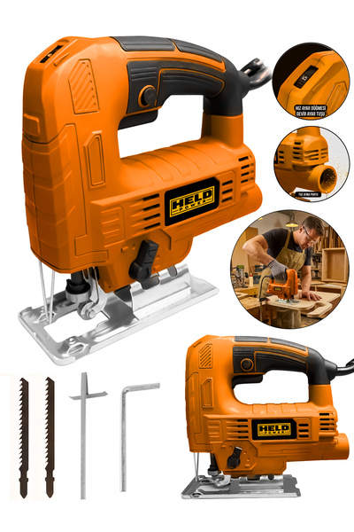 held power Devir Ayarlı Dekupaj Testere Seti (Ahşap ve Metal Kesme Makinesi)