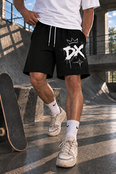 DAXİS Sportwear Company Men's Printed Shorts Loose Fit Streetwear Casual Shorts