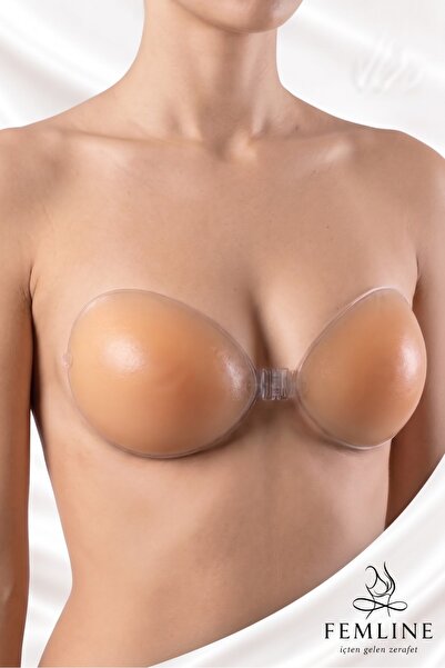 femline Adhesive Clip-On Strapless Silicone Bra - Invisible, Seamless