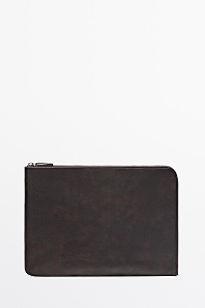 Massimo Dutti L beden napa deri laptop kılıfı