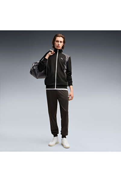 Puma طقم بدلة رياضية للرجال من بولي بايبينج باللون الأسود (694347-01)