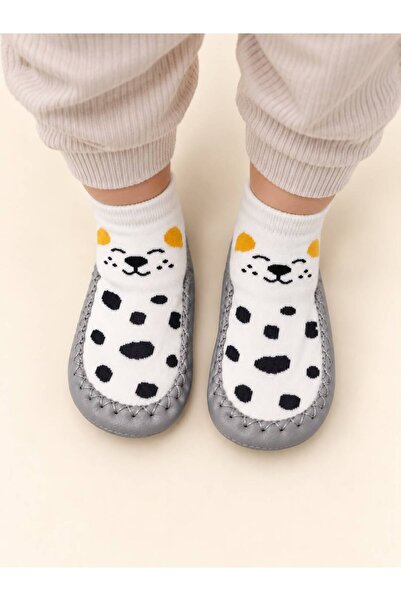 minissa baby kids Çarık Socks Non-Slip Leather Sole Baby & Kids Booties