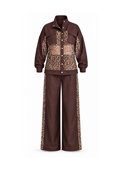 BRGCLOTHING Payetli Modal Şık Eşofman Takım