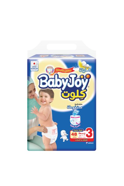 Baby Joy حفاضات جوميو مقاس (3) عبوة 48 حفاضة