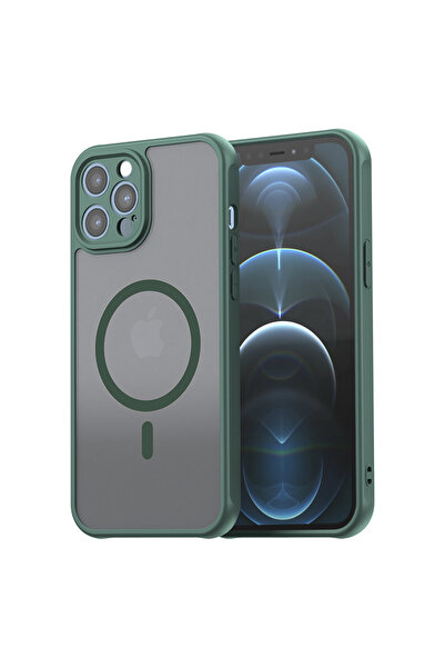 Techsuit Husa HaloFrost II MagSafe pentru iPhone 12 Pro Max, verde