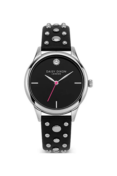 Daisy Dixon DD179B Γυναικείο ρολόι χαλαζία με μαύρο καντράν και δερμάτινο λου...
