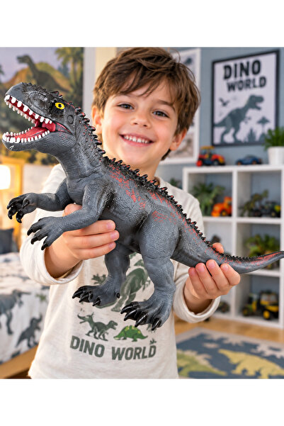 LRS STORE Süper Gerçekçi İndominus Rex Jurassic Dünya Modeli Dinazor 40 Cm So...