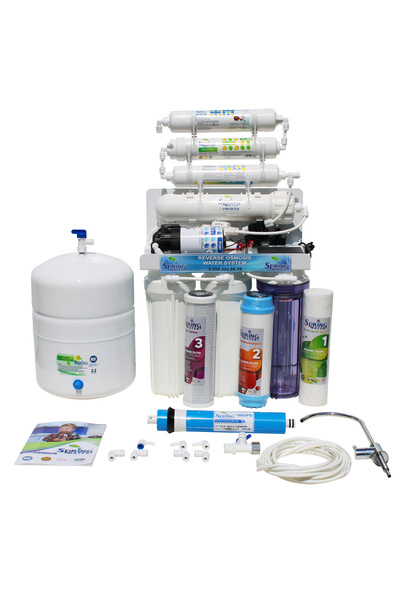 Spring Water Açık Kasa 11 Aşamalı 8 Litre Pompalı Su Arıtma Cihazı