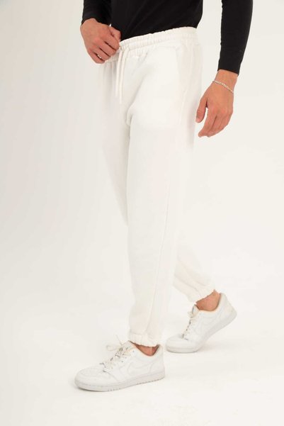 brz braazi Men's 3 Thread Threaded Elastic Cuffed Winter Sweatpants