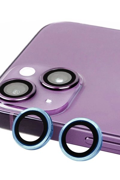 Generic Brand عدسة كاميرا معدنية متوافقة مع هاتف Apple iPhone 13 - أزرق