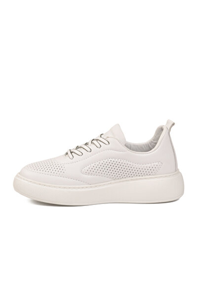 Voyager White Genuine Leather Women's Anatomical Sole Daily Sneaker Casual Wa...