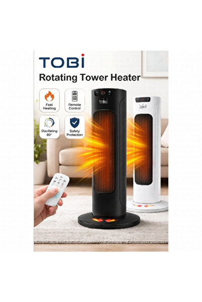 OneStore Aerotermă tip turn, 2000W, 60 °   Oscilație, Telecomandă, Încălzitor...