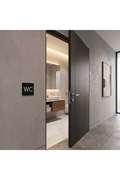 Solid Concept WC yönlendirme tabelası MDF